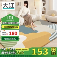 大江地毯客厅 沙发茶几免洗地毯卧室高级感加厚 羊羔绒120x160cm
