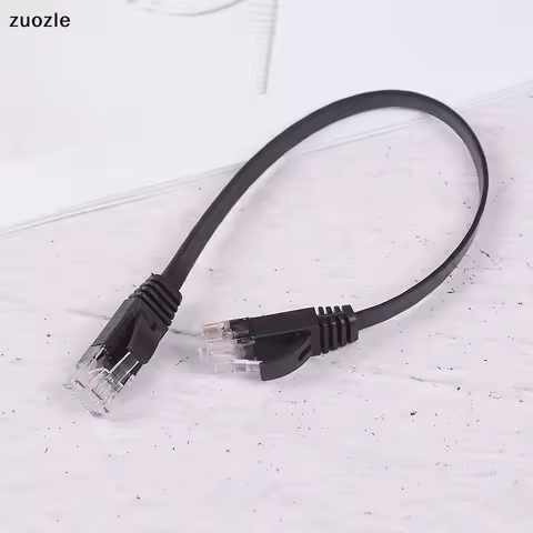Black 10 Inch 25cm RJ45 Ethernet Cable Cat6 Network Patch Cord Ultra Thin Flat Internet Wire Categor