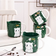 (Random color) cute cat mug large capacity coffee cup water cup ceramic couple pair QM044