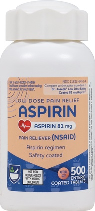 Rite Aid Aspirin Enteric Tablets, 81 mg Aspirin - 500 Count | Aspirin for Headache Relief | Enteric 