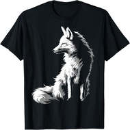 Fox Drawing Illustration Animal Art Graphic Fox T-Shirt