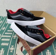 🌺全新100% Vans Knu Skool Cordura 復古美式麵包鞋 板鞋 黑紅 男女同款
