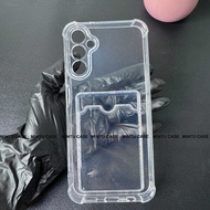 Card wallet case for Samsung A14 A24 A34 A54 - Shockproof transparent type