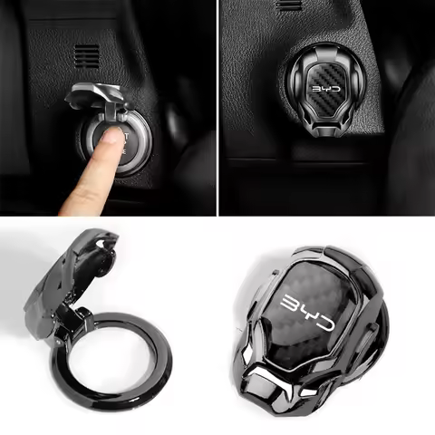 1Pcs Car One-touch Start Cover Engine Ignition Switch Button Decor For BYD Qing Song Tang Yuan E5 E6