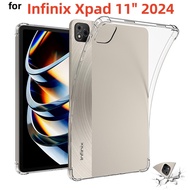 Transparent Soft TPU Silicone Case For Infinix Xpad 11 inch 2024 Case Airbag Shockproof Protective I