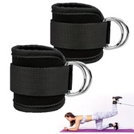 1pc Heavy Duty Ankle Strap With Double D-Ring - Adjustable Buckle Closure, Non-Slip Fitness Rope Loo