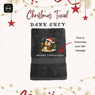 Personalised Christmas towel | Penguin Design Towel | Christmas Gift Exchange Idea