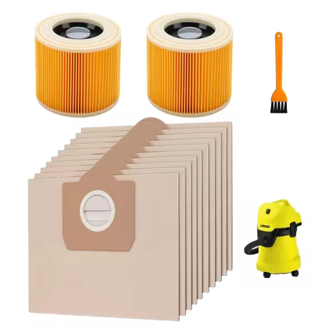 Dust Bag Hepa Filter for Karcher WD3 MV3 WD3200 WD3300 A2004 A2204 A2656 A2054 SE4001 002 Vacuum Cle
