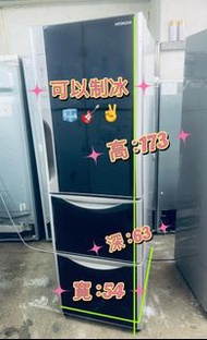 雪櫃173CM高 日立三門 可自動製冰 R-SG31B珍珠黑 包送貨安裝 #二手電器 #最新款 #傢俬#家庭用品 #搬屋 #拆舊 #新款 #二手洗衣機 #二手雪櫃