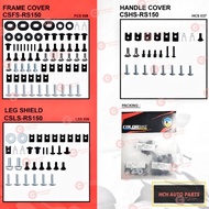 HONDA - RS 150R - BODY COVER SCREW SET ( FRAME HANDLE LEG SHIELD) INCLUDING