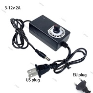 AC to DC Adjustable DC Power Supply 3V–12V 5V 6V 9v 12v 2A Charger Power Adapter Source for strip Bl