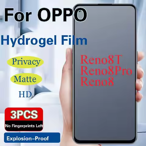 Reno8T Matte Hydrogel Film For OPPO Reno 8 Pro Privacy Screen Protector Reno8 Soft Anti Peeping HD F