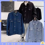 SMH Men's Black Jeans Jacket Bla ck Denim Jacket