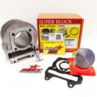 BLOK SET PISTON CASTING 54.50 PIN 13 BRT BEAT SCOOPY SPACY KARBU KARBURATOR 130CC BOREUP