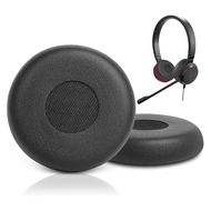 For Jabra Evolve 20/30/40/65 Headphones - 1 Pair of Synthetic Leather Earpads Pad Telinga Kulit Sint