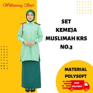 Set Kemeja KRS No.3 Muslimah Polysoft + Kain