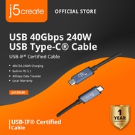 J5CREATE JUC29L08 USB 40Gbps 240W 8K@60Hz USB Type-C® Cable E-Marker