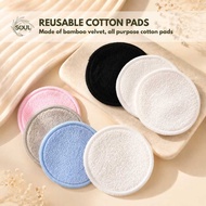 Eco-Friendly Bamboo Velvet Facial Cotton Reusable Cotton Pads Soul Cotton Pads Reusable Cotton Pads 