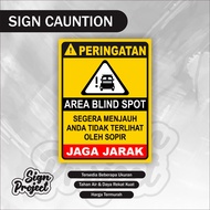 STIKER BLIND SPOT SUPIR Sticker Area Blind Spot Truk kendaraan / stiker area titik buta / sticker bl
