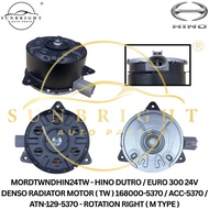 HINO DUTRO DENSO 24V RADIATOR MOTOR ( TW ) 168000-5370 / ACC-5370 / ATN-129-5370 - ROTATION RIGHT ( 