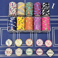 [SG SELLER] Hustler Casino Poker Chips Ceramic 43mm      Read Description