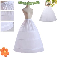 KEATHS White Long Pet Skirt, 3-Hoop Design, Dress Accessory