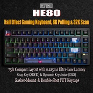 EPOMAKER HE80 Hall Effect Gaming Keyboard, 8K Polling & 32K Scan, Creamy Gasket, DKS, SOCD, Hot-Swap