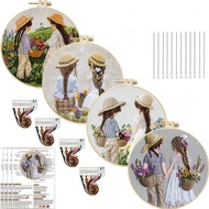 Flower Picking Embroidery Starter Kit DIY Kit DIY Embroidery Kit Manualidades Set for Beginner