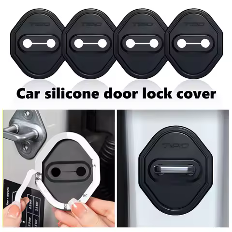 For Fiat Silicone Car Door Lock Buckle Protector Cover Tipo Ducato 500 Linea FR Musa Stilo Ducato Pa