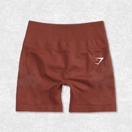 Gymshark Seamless Knit Shorts Printed Honey Peach Cropped Pants Fitness Training Womens Fitness Legg