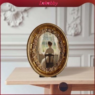 [Lohobby] Resin Oval Picture Frame 14.8x18.7cm Wall or Table Mounted Handmade European
