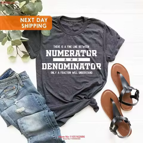 Numerator And Denominator T Shirt For Math Teacher Funny Mathematician School Statistician vintage W