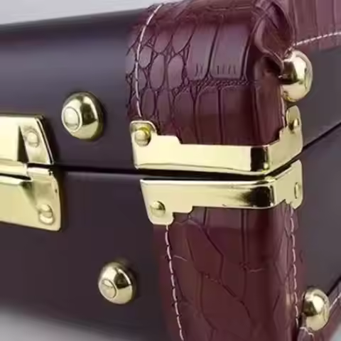 Saxophone Case PU Leather Velvet Foam Sturdy Briefcase Protective Storage Bag for Alto Saxophone Pla