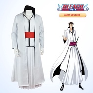 In Stock BLEACH Team Captain Clothes Aizen Sousuke Broken Face Kimono Anime Cosplay Costume