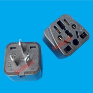 Flat 2-Prong, 3-Prong to 3-Prong Conversion Plug for China, Australia, New Zealand
