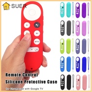 SUER Remote Controller Protector Anti-drop TV Accessories Shockproof Soft Shell Silicone Cover for Chromecast with Google TV