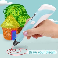 3D Printing Pen DIY Doodle Arts Craft Drawing Pen With LCD Screen Compatible PLA Filament Toys Safe 3D Pen for Children Kids Birthdy Gift