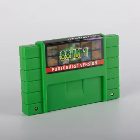 Super 88 in 1 Portuguese Card Multi Game Cartridge For SNES US NTSC 16 Bit Game Console with Metroid