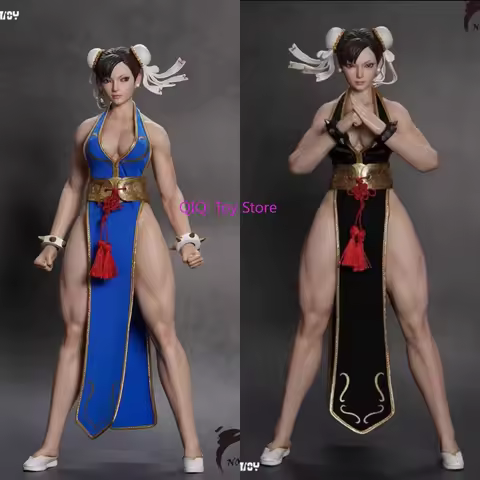 Nuevo spot Chunli 023 muñeca móvil azul, negra de la diosa de lucha 2.0 Chunli
