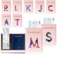 Passport Cover Pink Holder Waterproof Travel Case Color Printing Letter Set Flight Ticket