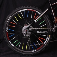12Pcs Bicycle Wheel Spokes Reflective Tube, Safety Warning Cycling Reflector Sticker Accessories