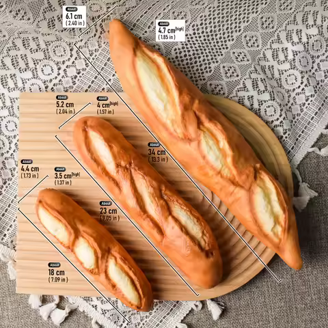 1pc Realistic Baguette pastry Artificial Simulated Fake Eur Soda Bread Food Model Rebound Toys Gift 