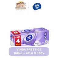 Vinda Prestige Toilet Paper 16 Rolls + 4 Rolls / Vinda Prestige Kertas Tandas 16 Gulung + 4 Gulung /