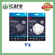 3M 9513 PARTICULATE RESPIRATOR KN95 MASK 1'S ( WHITE / BLACK )
