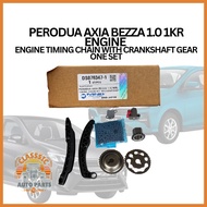 PERODUA AXIA BEZZA 1.0 1KR ENGINE  ENGINE TIMING CHAIN WITH CRANKSHAFT GEAR ONE SET