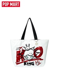 Elegant PopMart dimoo Cartoon Graphic Print Canvas Shoulder Bag for Women