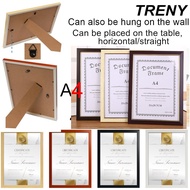 TRENY Wall &amp; Table Photo Frame Certificate Frame 128/Ps2 A4 Poster Shattered-free PVC Sheet Bingkai Foto Bingkai Sijil