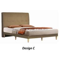 YHL Sophia C Divan Bed With Wooden Leg (22 Colours) (Available In 4 Sizes)