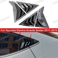 2Pcs Carbon Fiber Rear Triangle Window Side Vent Scoop Louver Cover Trim ABS Sticker Decoration Styl