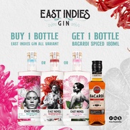 East Indies Gin Buy 1 Bottle & 1 Bottle Bacardi Spice Rum 180ml
